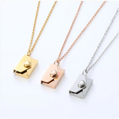 Heart Envelope Pendant Necklace