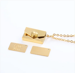 Heart Envelope Pendant Necklace