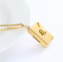 Heart Envelope Pendant Necklace