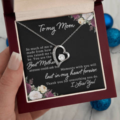 To My Mom, I Love You Forever Love Necklace