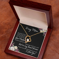 To My Mom, I Love You Forever Love Necklace