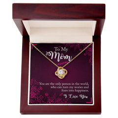 To My Mom, I Love You Love Knot Necklace