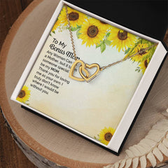 To My Bonus Mom Interlocking Hearts Necklace