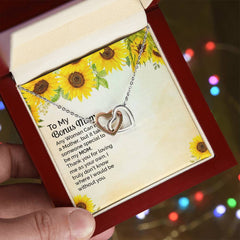 To My Bonus Mom Interlocking Hearts Necklace