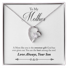 To My Mother, From Son Forever Love Necklace