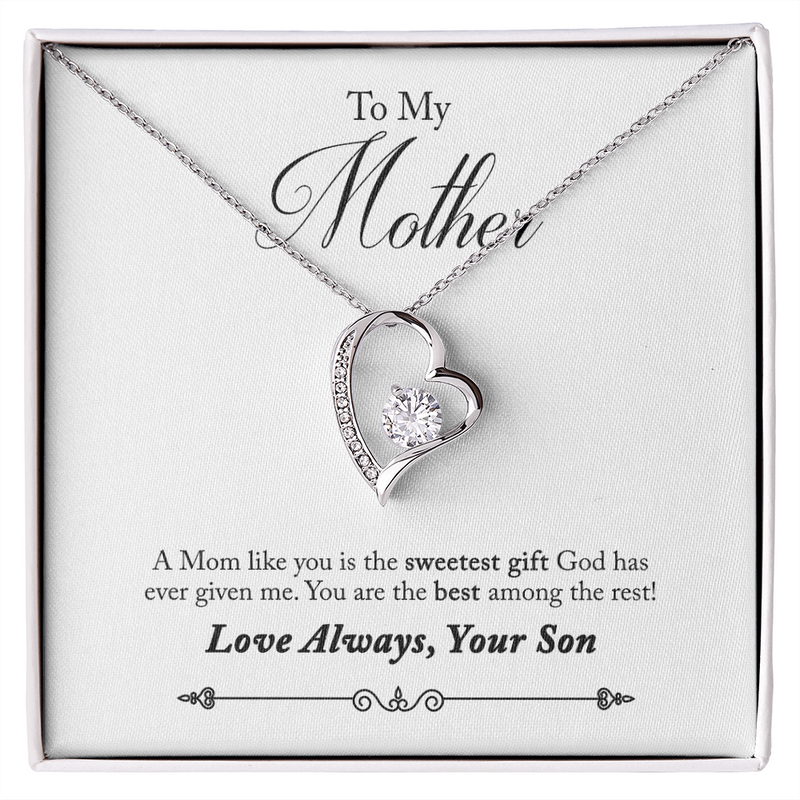 To My Mother, From Son Forever Love Necklace