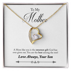 To My Mother, From Son Forever Love Necklace