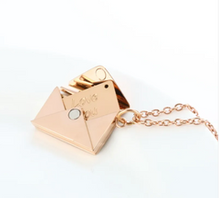 Heart Envelope Pendant Necklace