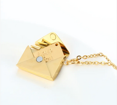 Heart Envelope Pendant Necklace
